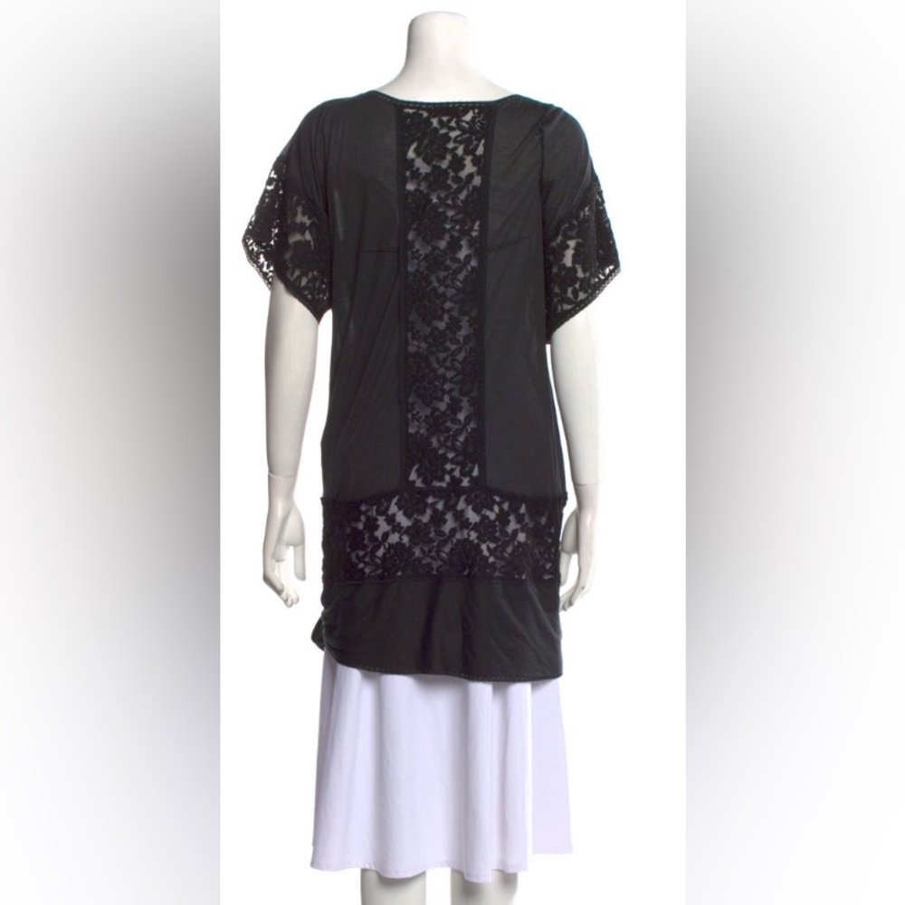 John Galliano Black Lace Overlay Tunic